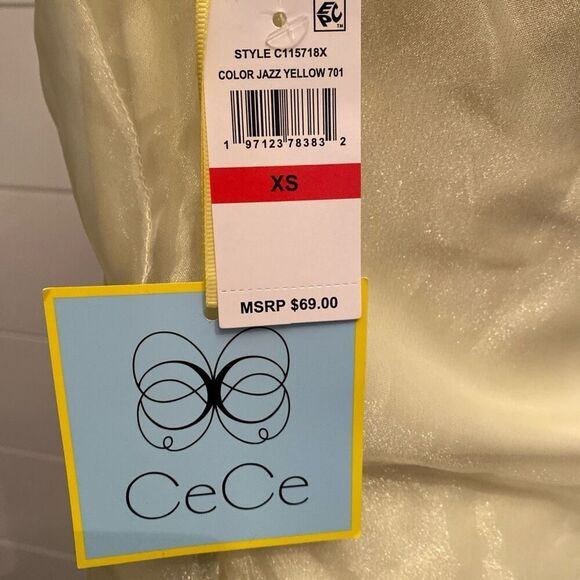 CeCe Yellow Blouse - Women's XS - Picture 7 of 10